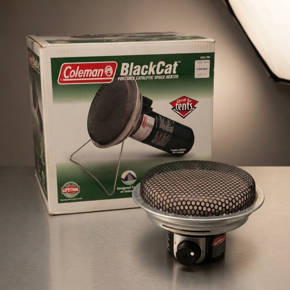 Coleman BlackCat Portable Propane Catalytic Space Heater 3000 BTU 5033-700 Box